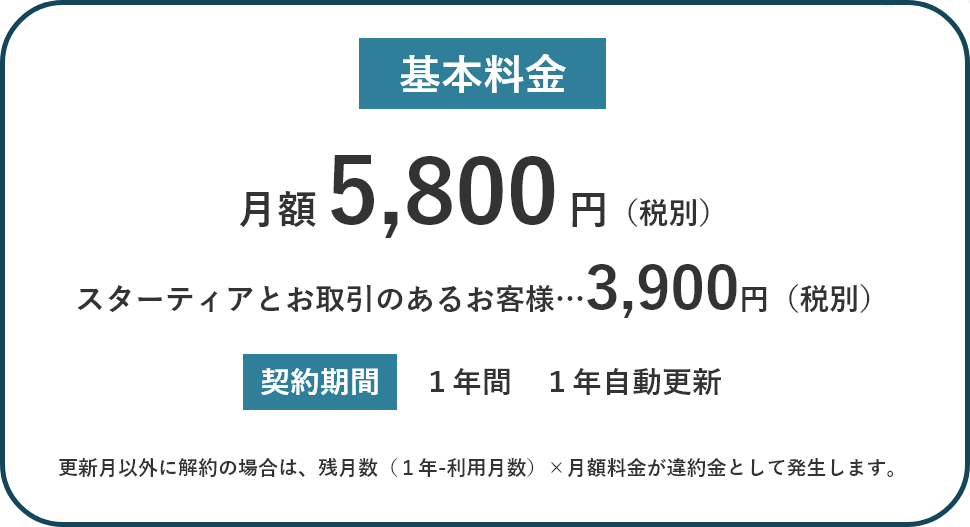 基本料金月額5,800円