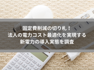 固定費削減の切り札！法人の電力コスト最適化を実現する新電力の導入実態を調査