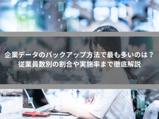 企業データのバックアップ方法で最も多いのは？従業員数別の割合や実施率まで徹底解説