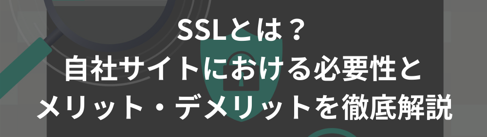SSLとは？自社サイトにおける必要性とメリット・デメリットを徹底解説